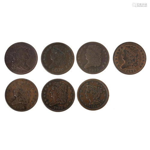 Seven Nice Half Cents 1807-1851