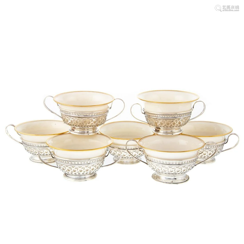 Seven Watson Sterling Silver Bouillon Bowls