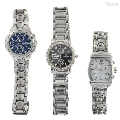 A Collection of Three Men's Wrist Watches