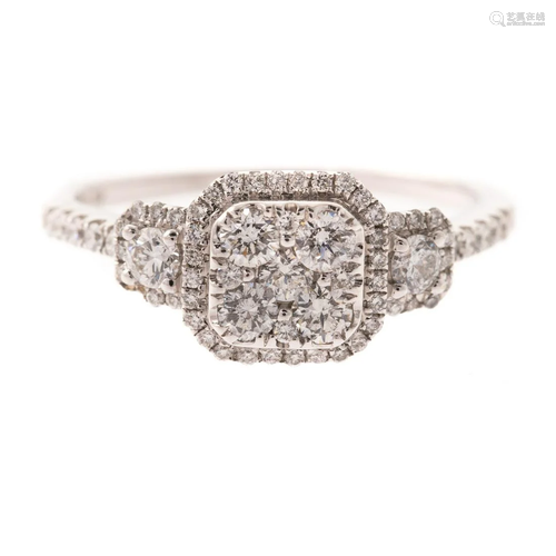 A Pave Diamond Ring in 14K