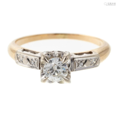 A Vintage Old European Cut Diamond Ring in 14K