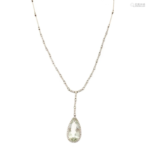 A 20.00 ct Aquamarine & Diamond Pendant in 18K