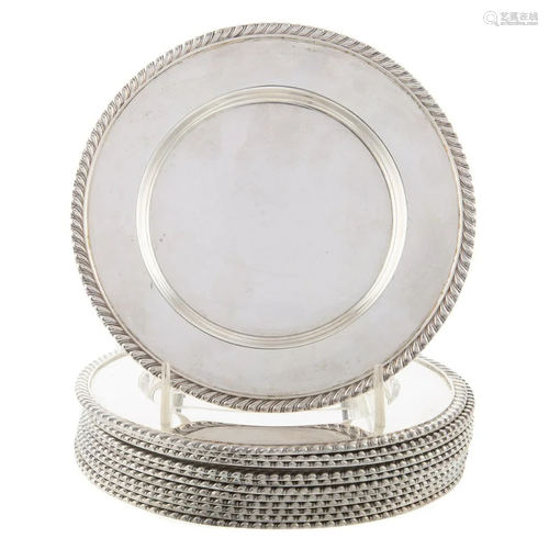 Twelve Durham Sterling Bread & Butter Plates