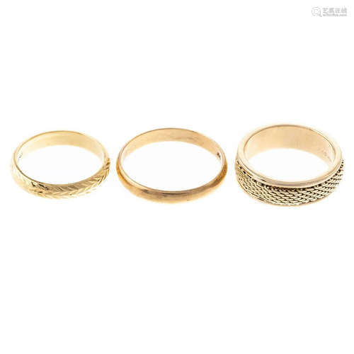 A Trio of Bands in 14K & 18K