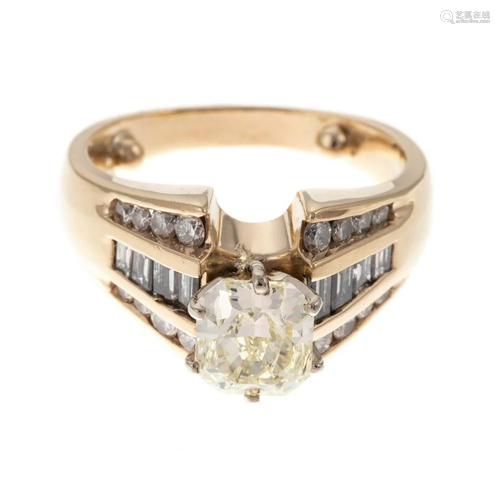 A GIA 1.50 ct Fancy Light Yellow Diamond Ring