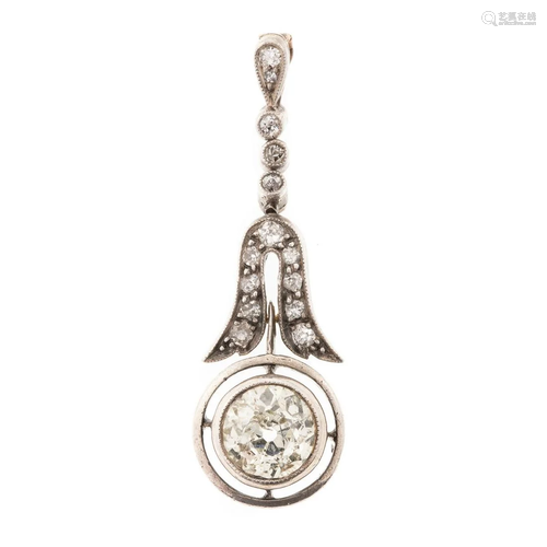 A 1.30 ct Old European Cut Diamond Pendant