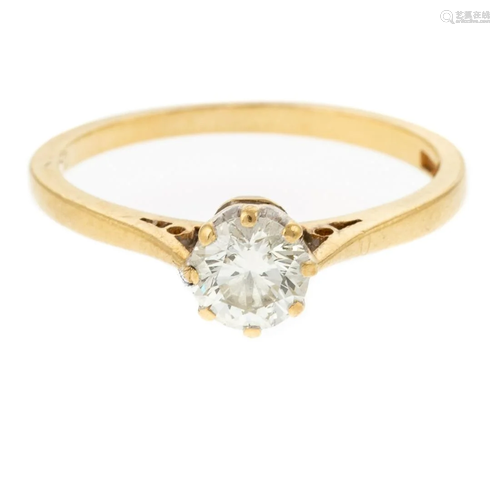 A Vintage Ring with 0.55 ct Diamond in 14K