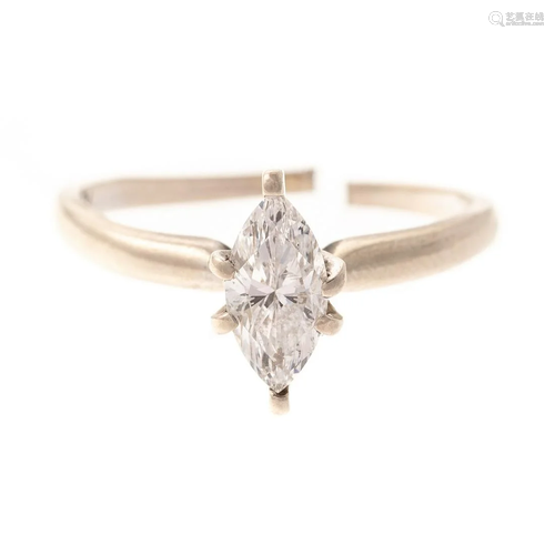 A 0.59 ct Marquise Cut Diamond Ring in 14K