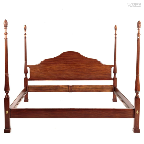 Henkel Harris Mahogany King-Size Poster Bed