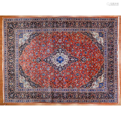 Keshan Carpet, Persia, 10.2 x 13.1