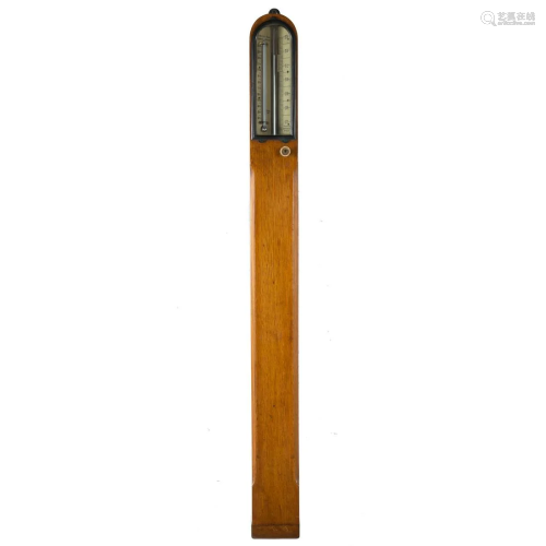 Early Victorian Oak Stick Barometer, By John Davis