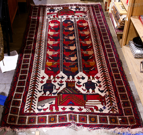 Afghan figural carpet