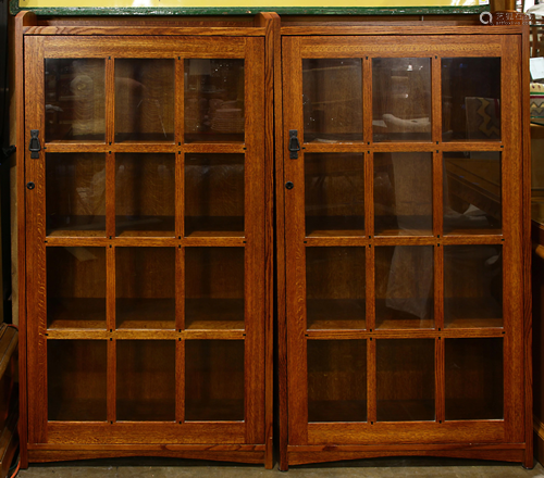 Pair of Arts and Crafts style cabinets