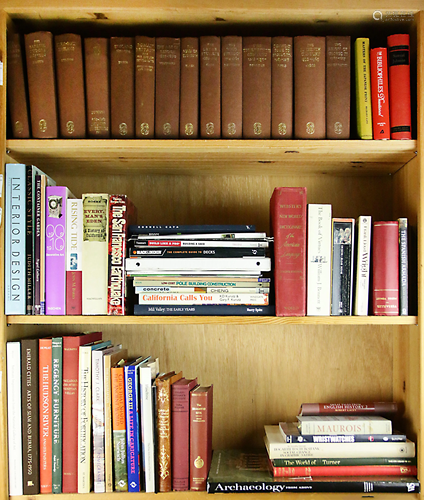 Three shelves of books on philosophy, polictics,