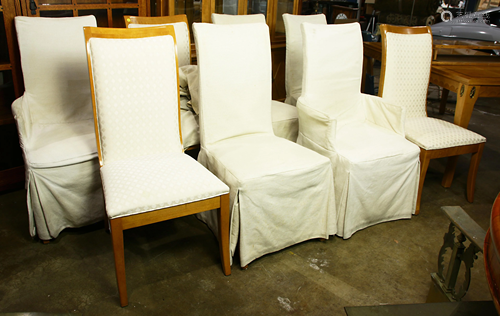 (lot of 8) Stanley Capri maple dining chairs