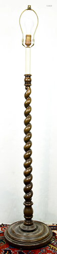 Continental style barley twist floor lamp