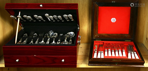 Collection of silver plate flatware