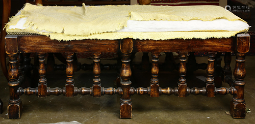 Baroque style Italian bench