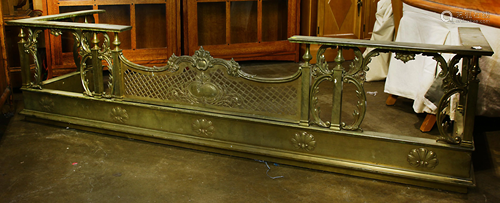 Neoclassical style brass fire fender