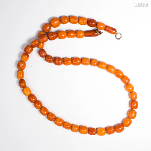 An amber necklace