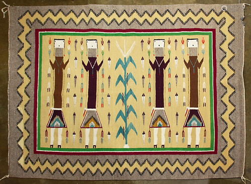 Navajo Corn Maiden Yei rug