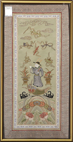 Chinese kesi embroidery panel