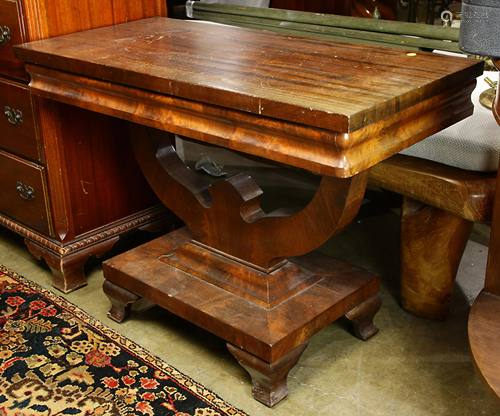 A regency style mahogany console table