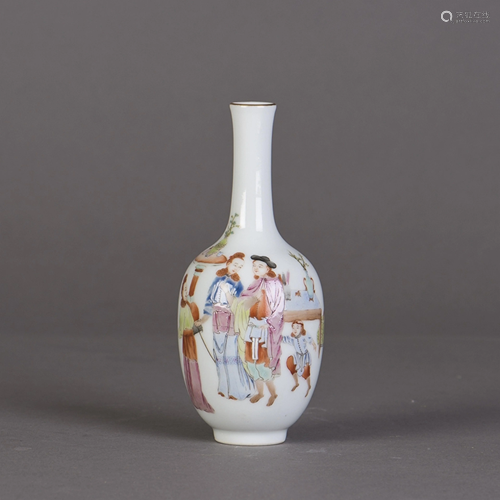 Small Famille Rose Figural Bottle