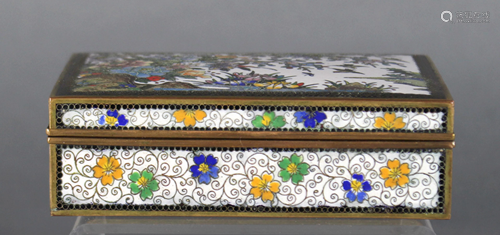 Japanese cloisonne covered box