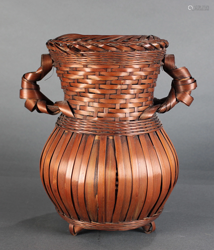 Japanese ikebana baluster form basket