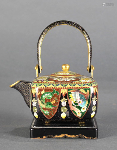 Japanese cloisonne small teapot