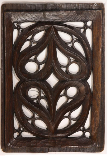 A French chestnut carved panel, 16th century