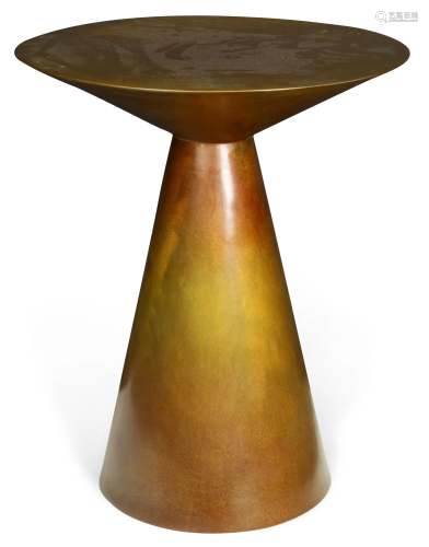 A Gary Hutton patinated bronze Ciao table