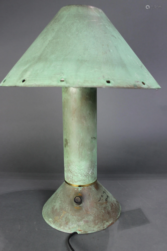 A Ron Rezek Industrial table lamp, 1980s