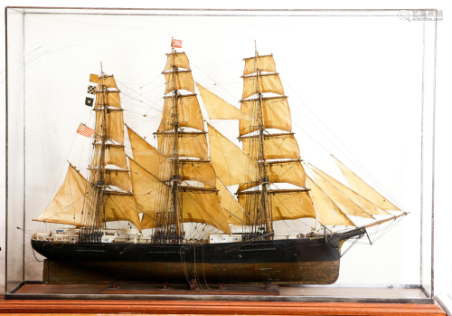 A Western Shore ship model in case