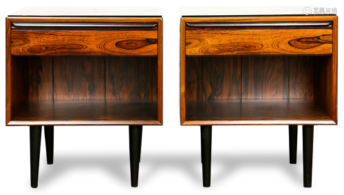 Pair of Dunbar style rosewood occasional tables