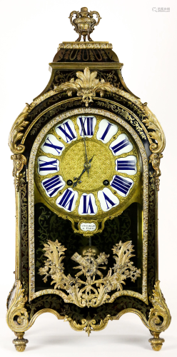 A Louis XV boulle decorated bracket clock