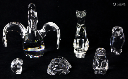 A Baccarat crystal group