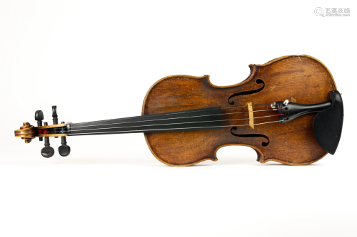 An 1872 Matthias Hornsteiner labeled violin in case (no