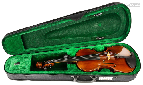 A Marca Aquila violin having an oval label dated Nov