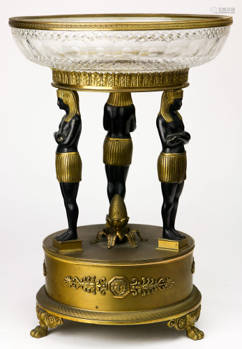 An Egyptian Revival style footed compote