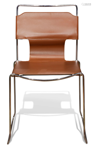 A Modern Mies van der Rohe style side chair