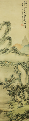 A Chinese Scroll, Wang Xuehao (1754-1832), Landscape