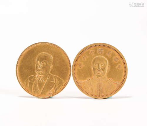 Gold Yuan Head Coin from Min民国纯金制袁大头金币