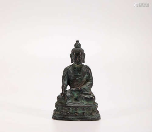 Copper Texture Sakyamuni Statue from Qing清代銅質釋迦摩尼佛