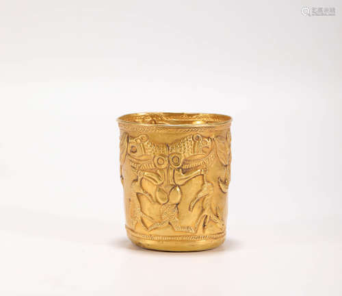Gold Wine Glass from Western Xia西夏時期純金酒杯