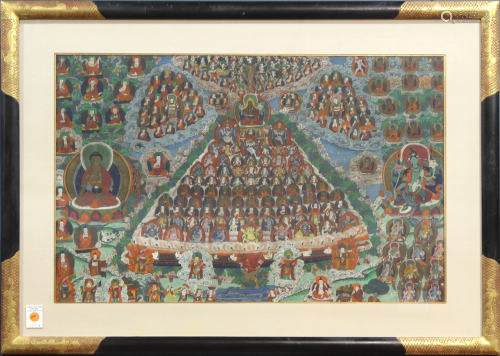 A Thangka of Tsongkhapa and the Field for the