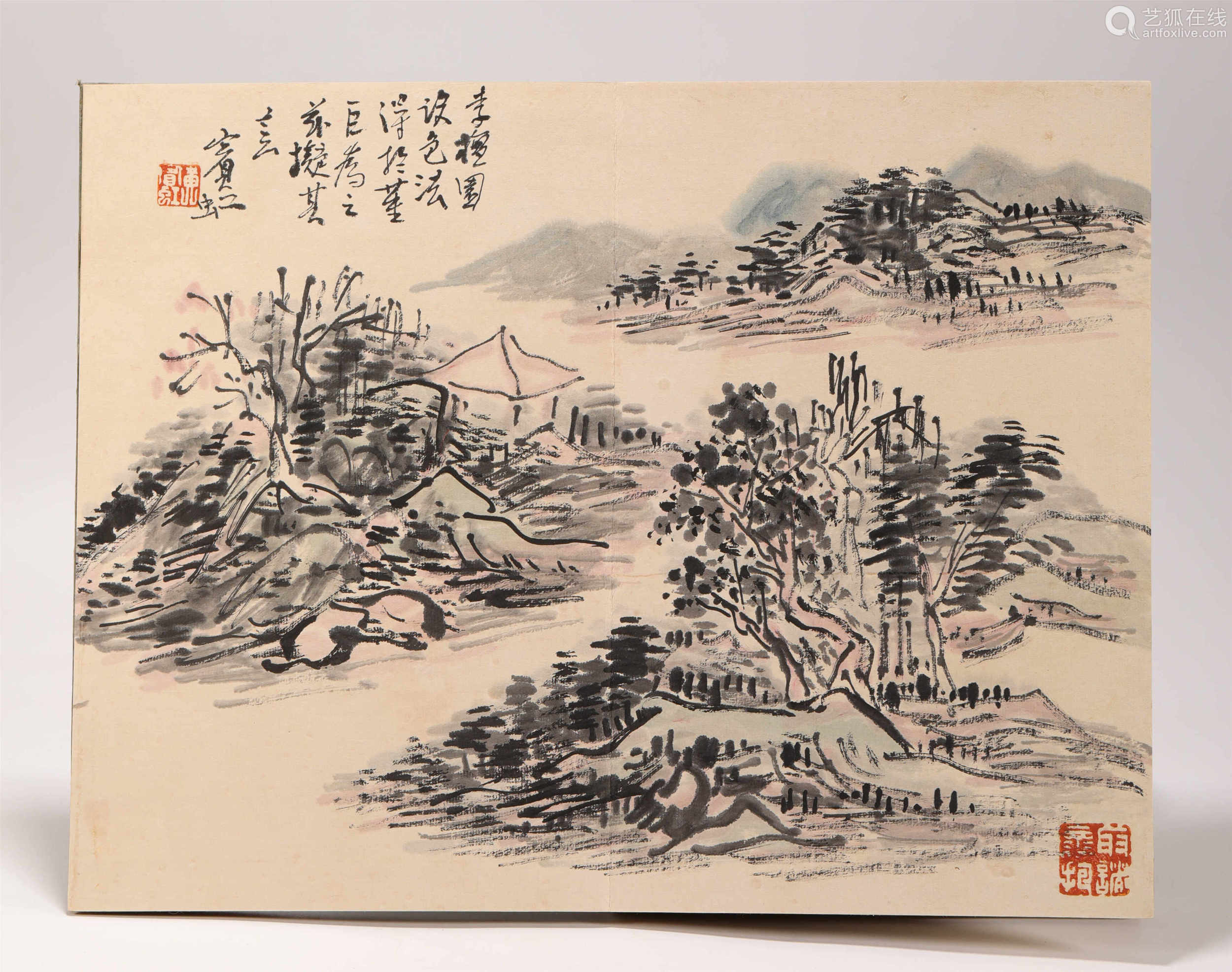 huangbinhonglandscapealbumfromqing清代水墨画黄宾虹山水册页