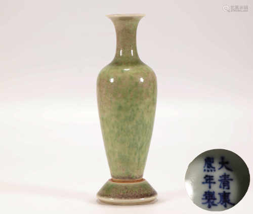 Bean Glazed Vase from Qing清代豇豆釉賞瓶