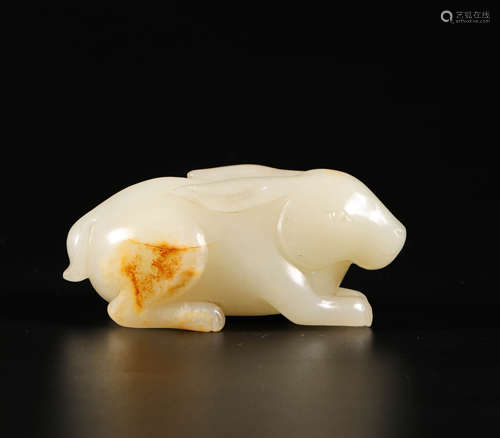 HeTian Jade Rabbit from Qing清代和田玉兔